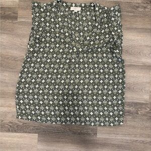LOFT Olive Floral Blouse